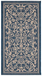 Safavieh Courtyard 2'-0" x 3'-7" Rug in Navy / Beige
