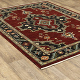 Oriental Weavers Sphinx Lilihan 092R6 Red/ Black Rugs - angle detail