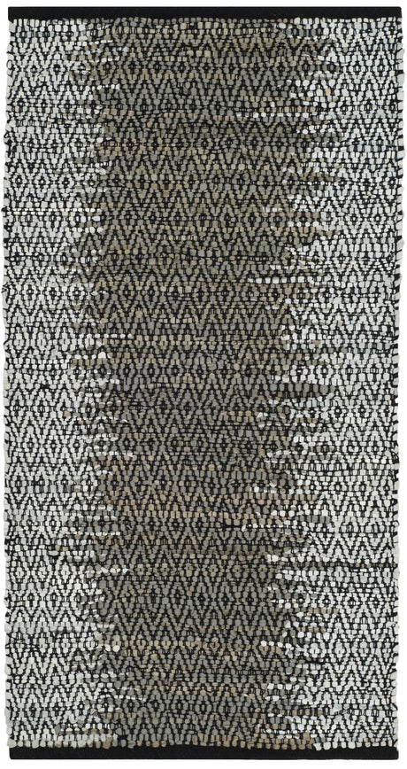Safavieh Vintage Leather 2'-0" x 3'-0" Rug in Light Grey / Grey