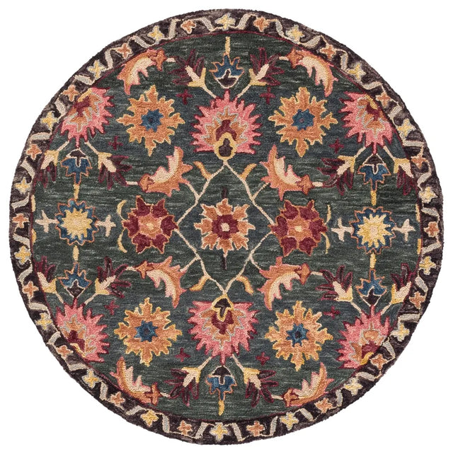 Safavieh Aspen 5'-0" x 5'-0" Rug in Teal / Pink
