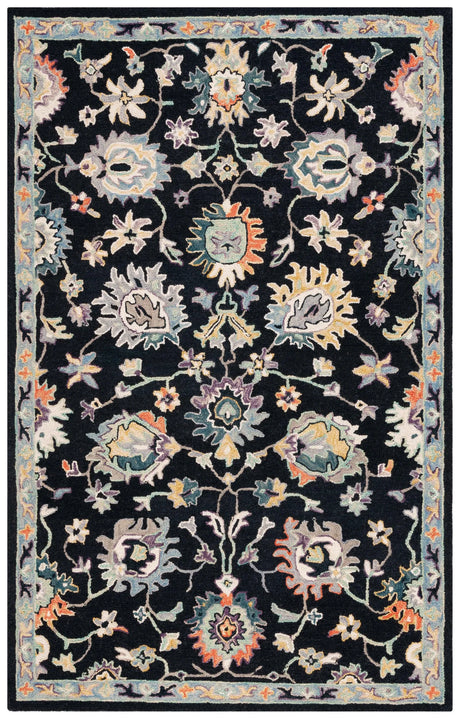Safavieh Blossom 4'-0" x 6'-0" Rug in Black / Blue