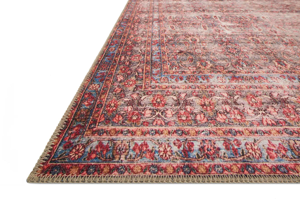 Loloi Loren Lq-05 Eggplant / Crimson Rugs - rug corner