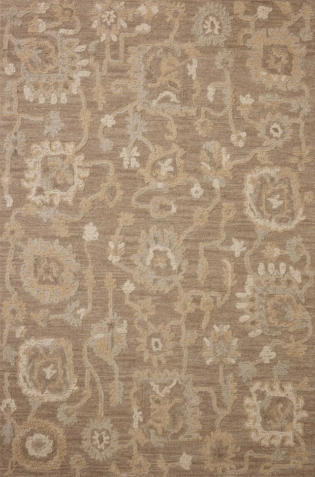 Chris Loves Julia x Loloi Dorothea DRT-01 Bark / Stone Rug - main flat