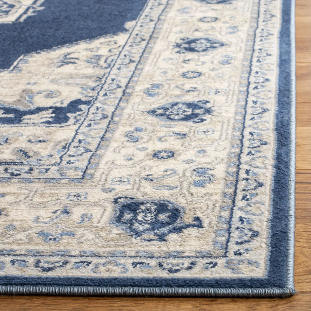 Safavieh Brentwood 4'-0" x 6'-0" Rug in Navy / Creme