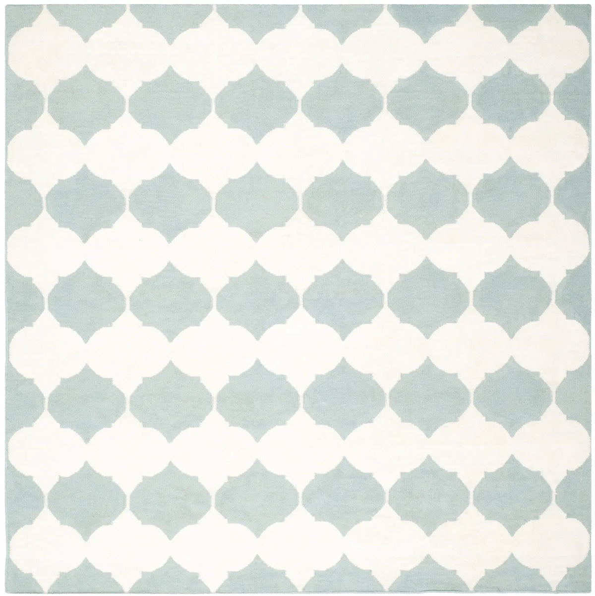 Safavieh Dhurries 7'-0" x 7'-0" Rug in Blue / Ivory