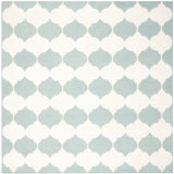 Safavieh Dhurries 7'-0" x 7'-0" Rug in Blue / Ivory