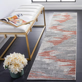 Safavieh Invista 2'-0" x 8'-0" Rug in Light Grey / Rust
