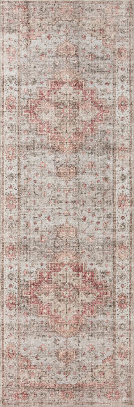 Loloi Heidi Hei-02 Dove/Spice Rugs - runner flat