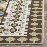 Safavieh Veranda 4'-0" x 5'-7" Rug in Chocolate / Green