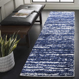 Safavieh Rumi Shag 2'-2" x 8'-0" Rug in Navy / Ivory