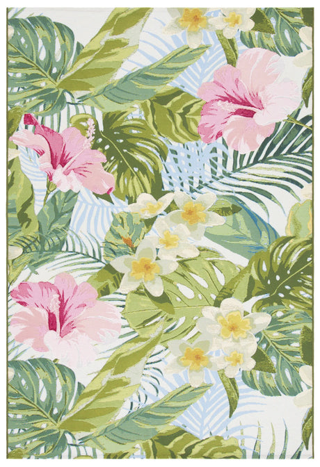 Safavieh Barbados 500 4'-0" x 6'-0" Rug in Green / Pink