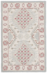 Safavieh Micro-Loop 2'-6" x 4'-0" Rug in Ivory / Red