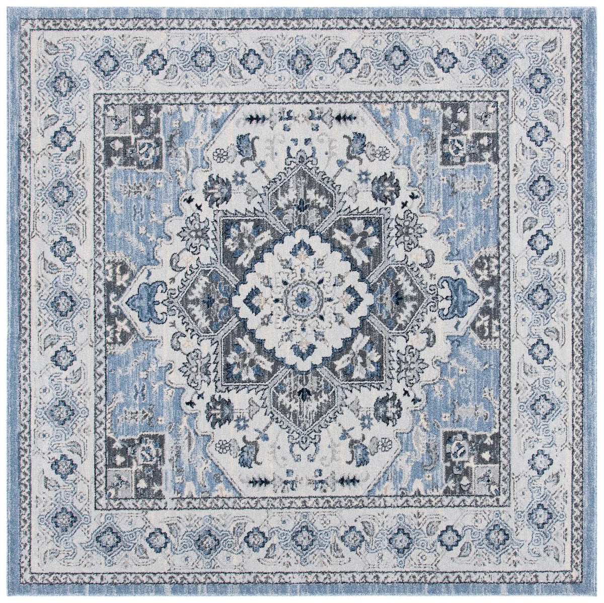 Safavieh Charleston 6'-7" x 6'-7" Rug in Blue / Grey