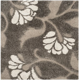 Safavieh Florida Shag 4'-0" x 4'-0" Rug in Smoke / Beige