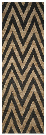 Safavieh Organic 2'-6" x 10'-0" Rug in Black / Natural