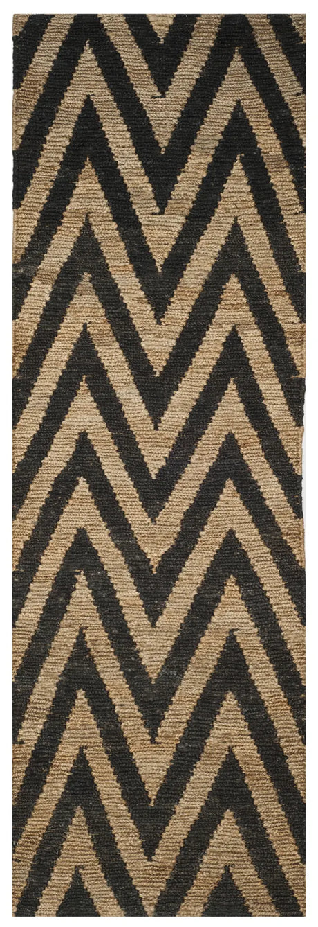 Safavieh Organic 2'-6" x 10'-0" Rug in Black / Natural