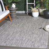 Safavieh Courtyard 4'-0" x 5'-7" Rug in Ivory / Dark Grey