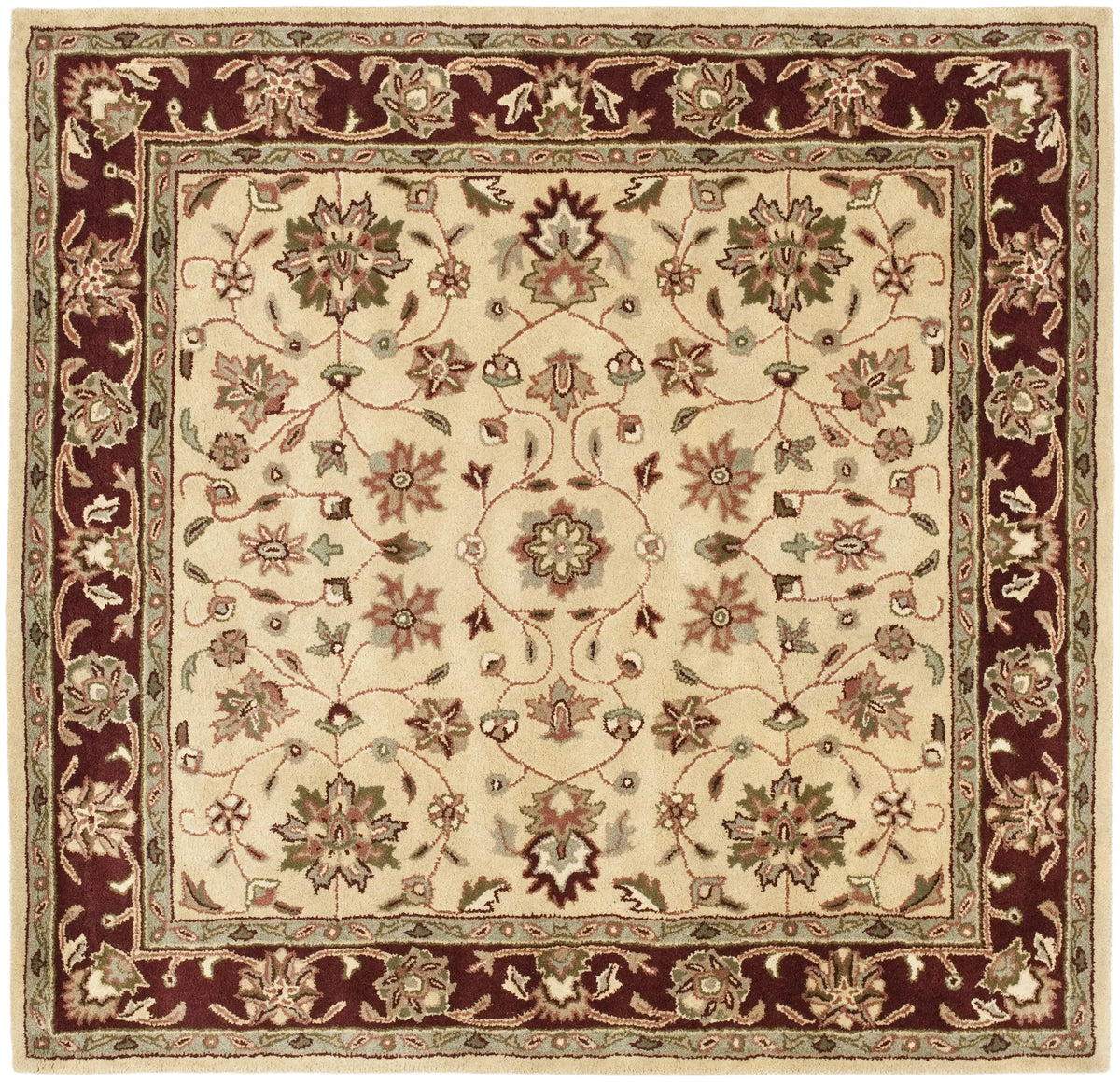 Safavieh Heritage 6'-0" x 6'-0" Rug in Ivory / Red