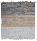 Safavieh Vintage Leather 7'-0" x 7'-0" Rug in Grey / Beige