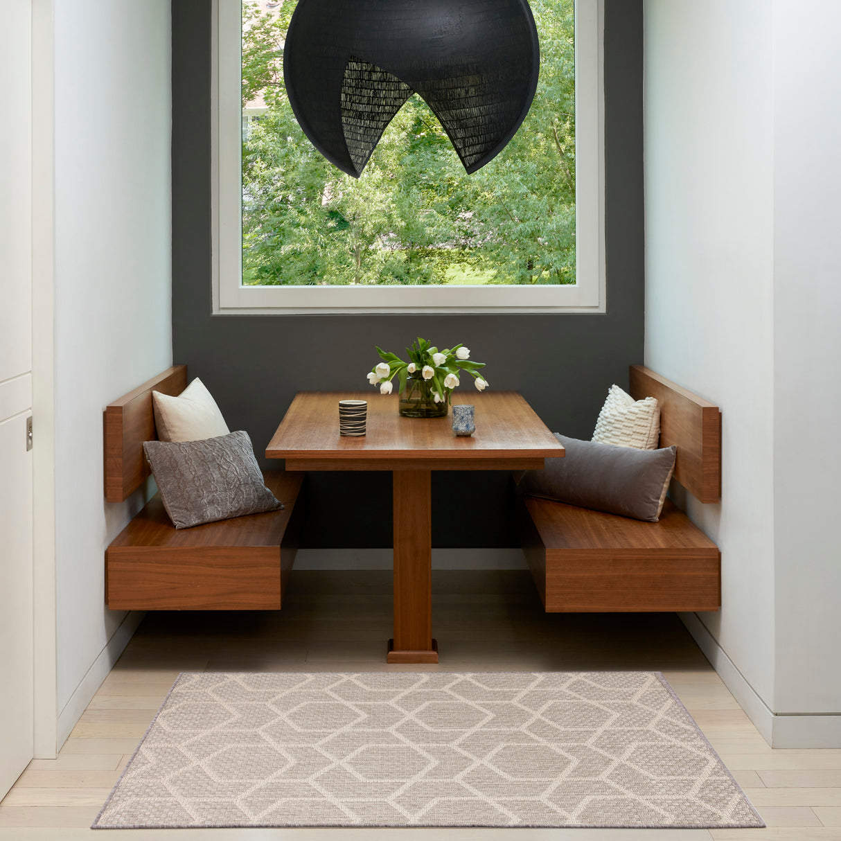Nourison Horizon Indoor/Outdoor HOZ01 Grey Contemporary Area Rugs