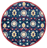 Safavieh Blossom 6'-0" x 6'-0" Rug in Navy / Red