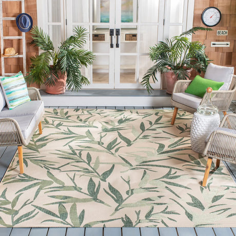 Safavieh Courtyard 8'-0" x 11'-0" Rug in Beige / Sweet Pea