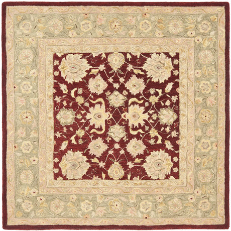 Safavieh Anatolia 6'-0" x 6'-0" Rug in Red / Moss