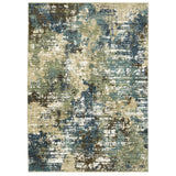 Oriental Weavers Sphinx Reed Re06A Blue/ Green Rug - main flat