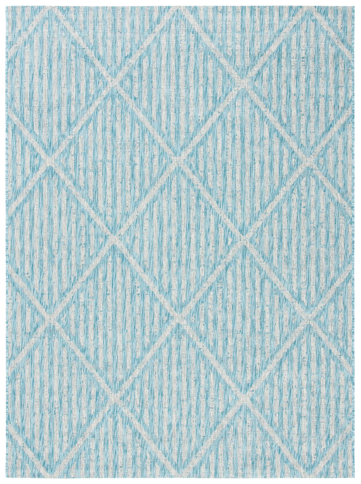 Safavieh Courtyard 4'-5" x 6'-5" Rug in Aqua / Grey