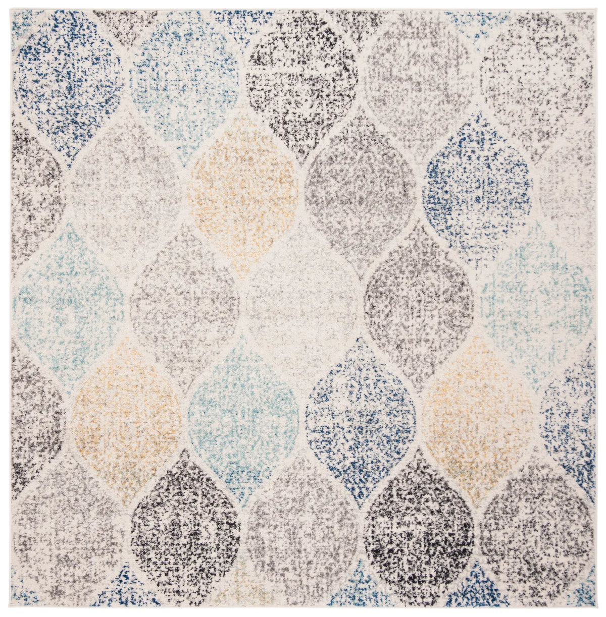 Safavieh Madison 6'-7" x 6'-7" Rug in Ivory / Blue