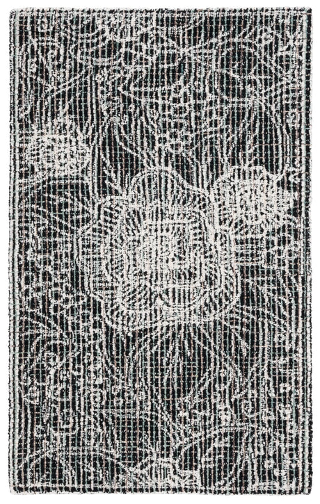 Safavieh Ebony 3'-0" x 5'-0" Rug in Black / Ivory