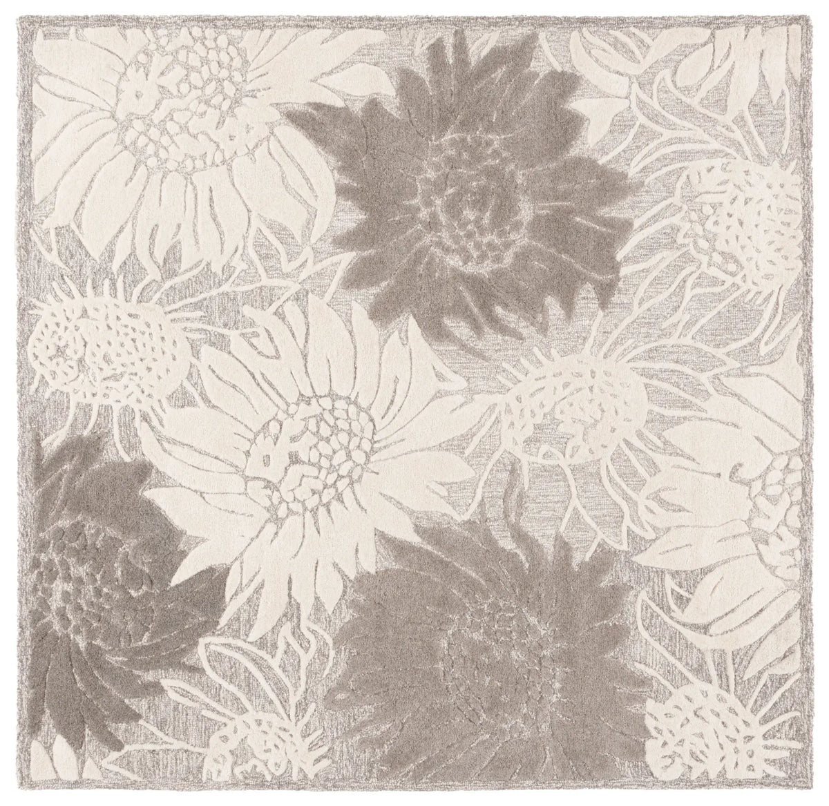 Safavieh Jardin 6'-0" x 6'-0" Rug in Grey / Ivory