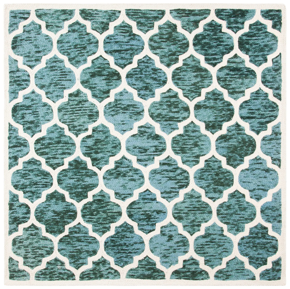 Safavieh Himalaya 6'-0" x 6'-0" Rug in Turquoise / Ivory