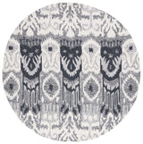 Safavieh Ikat 6'-0" x 6'-0" Rug in Ivory / Black