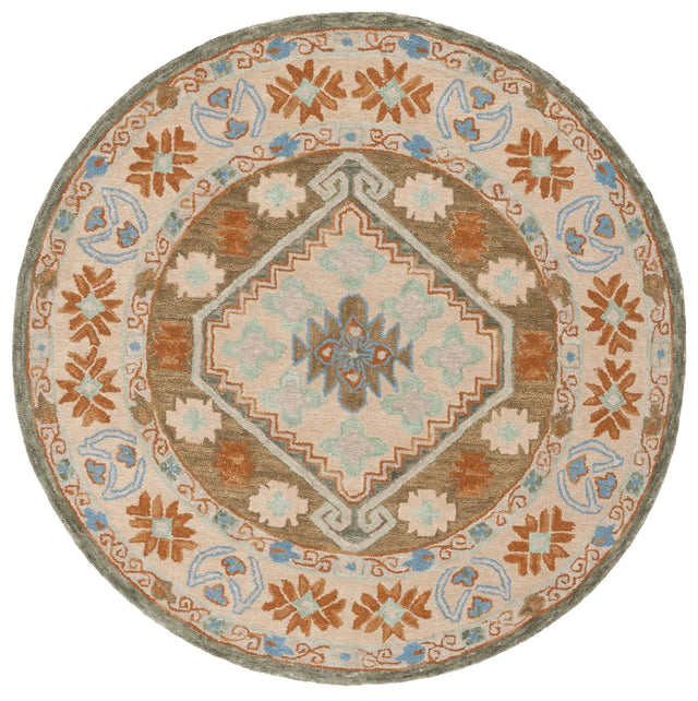 Safavieh Heritage 6'-0" x 6'-0" Rug in Ivory / Light Blue