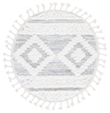 Safavieh Moroccan Tassel Shag 3'-0" x 3'-0" Rug in Ivory / Beige