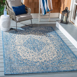 Safavieh Courtyard 5'-3" x 7'-7" Rug in Blue / Grey