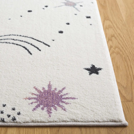 Safavieh Carousel Kids 100 4'-0" x 6'-0" Rug in Ivory / Orange