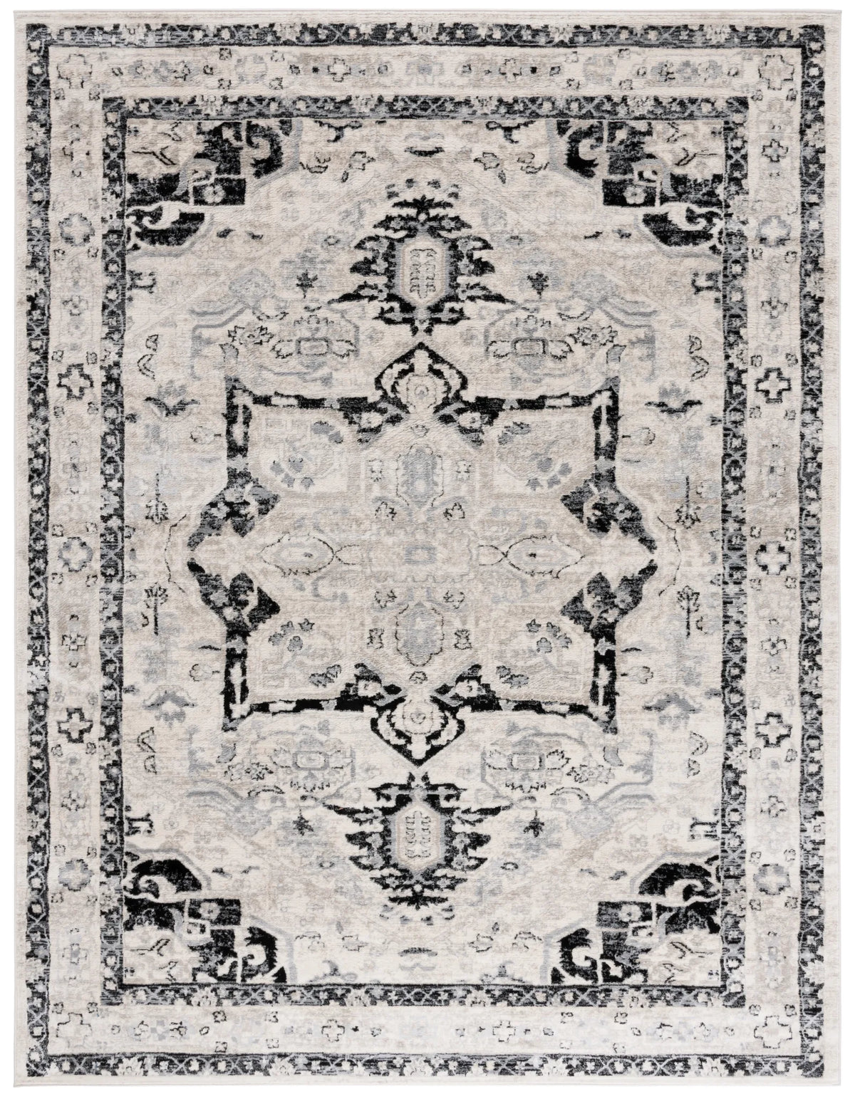 Safavieh Brentwood 10'-0" x 13'-0" Rug in Ivory / Black