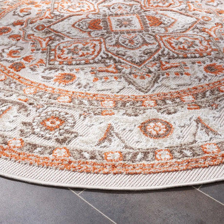 Safavieh Cabana 6'-7" x 6'-7" Rug in Beige / Orange