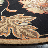 Safavieh Chelsea 5'-6" x 5'-6" Rug in Black / Orange