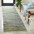 Safavieh Rag Rug 2'-3" x 8'-0" Rug in Light Green / Multi