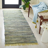 Safavieh Rag Rug 2'-3" x 8'-0" Rug in Light Green / Multi