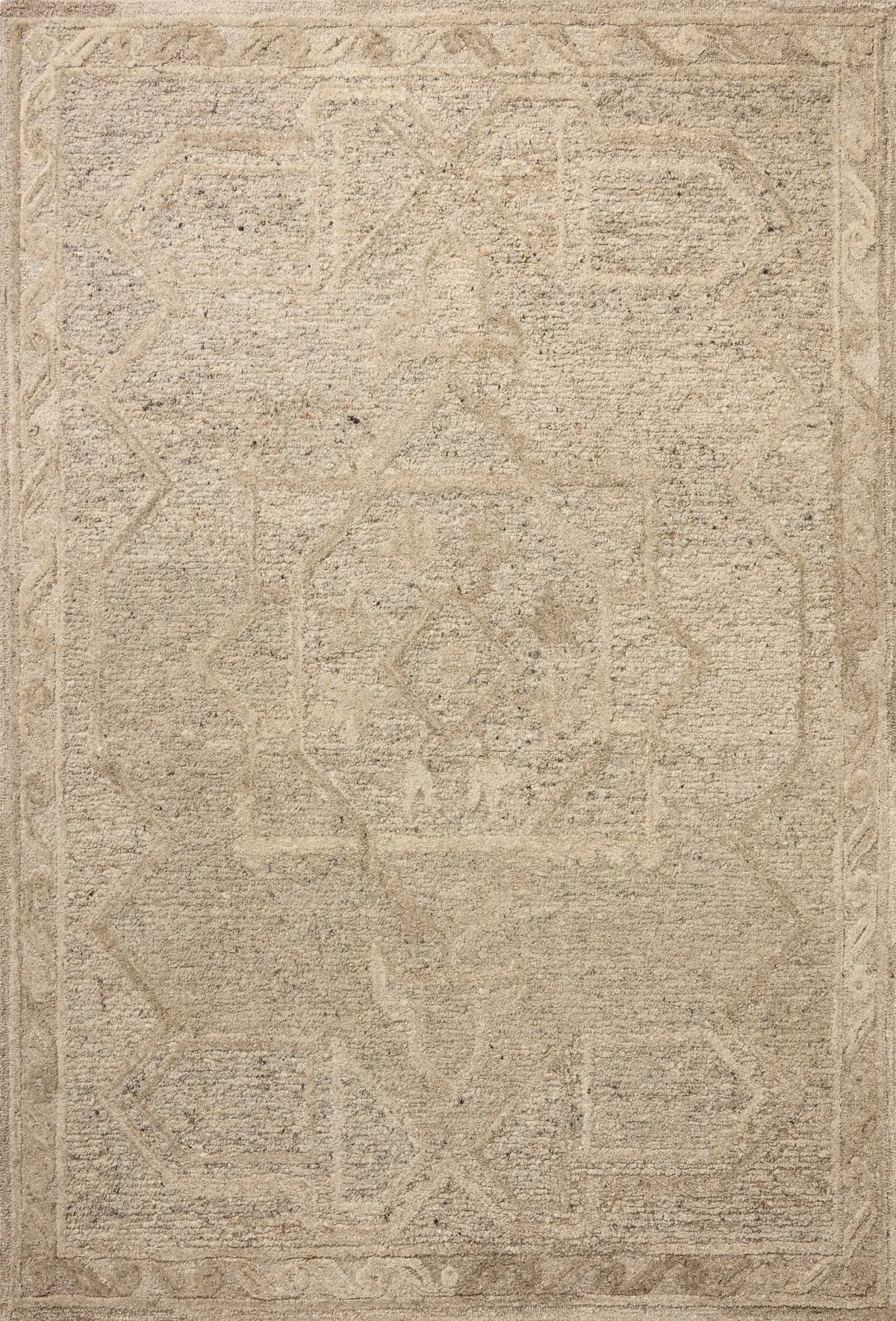 Loloi Mabel MBL-01 Traditional Hand Tufted Stone, Sand Rug - main flat