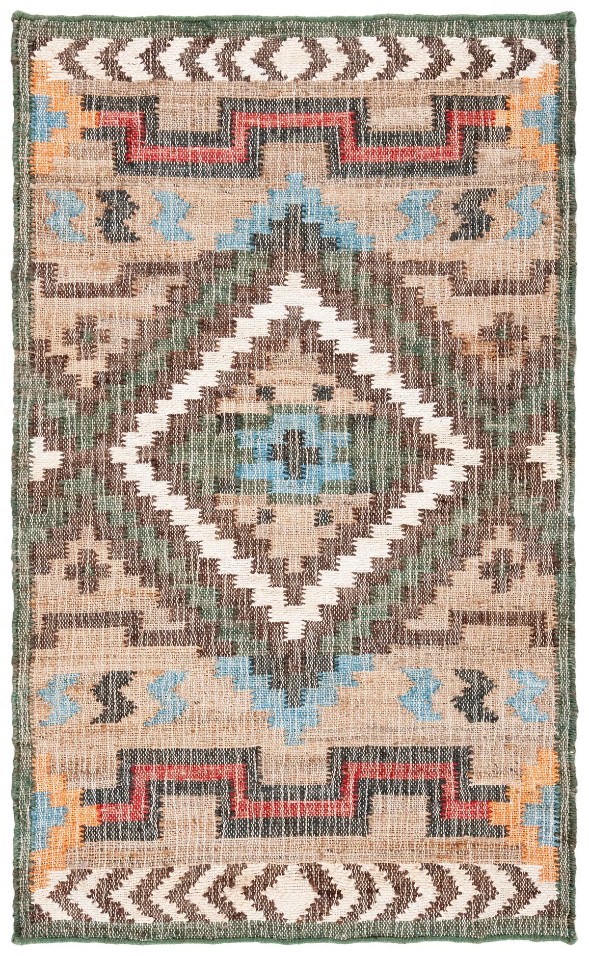 Safavieh Kilim 3'-0" x 5'-0" Rug in Natural / Blue