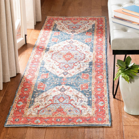Safavieh Saffron 2'-3" x 8'-0" Rug in Fuchsia / Blue