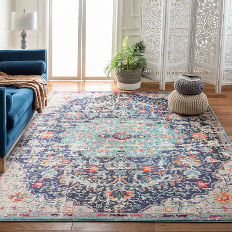 Safavieh Madison 10'-0" x 14'-0" Rug in Black / Teal