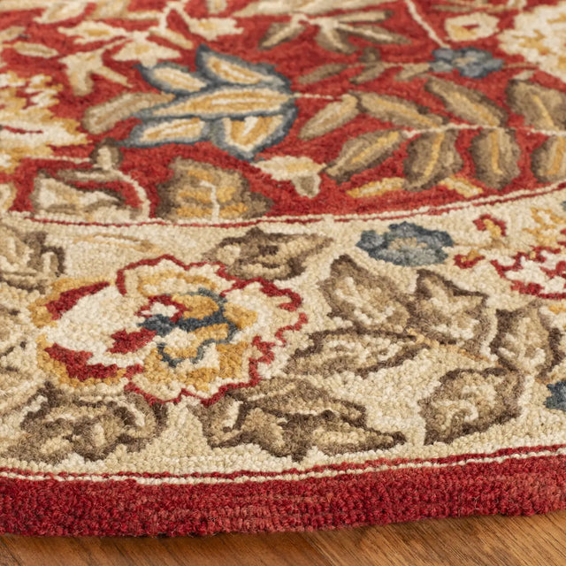 Safavieh Chelsea 5'-6" x 5'-6" Rug in Red / Ivory