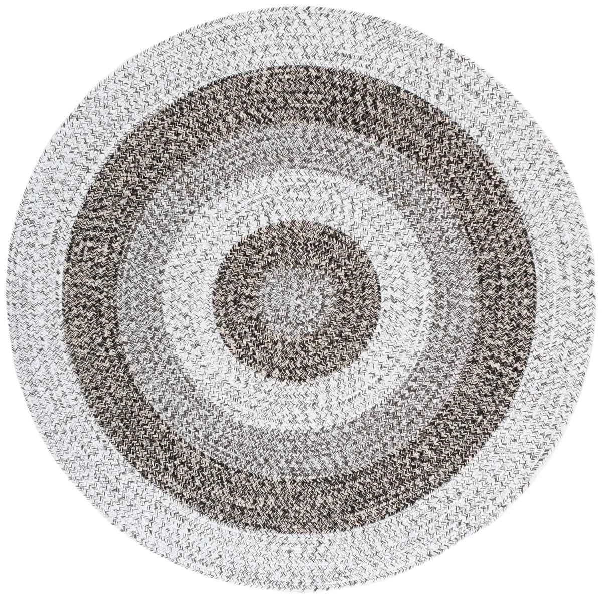 Safavieh Braided 5'-0" x 5'-0" Rug in Ivory / Black