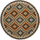 Safavieh Veranda 5'-3" x 5'-3" Rug in Green / Terracotta